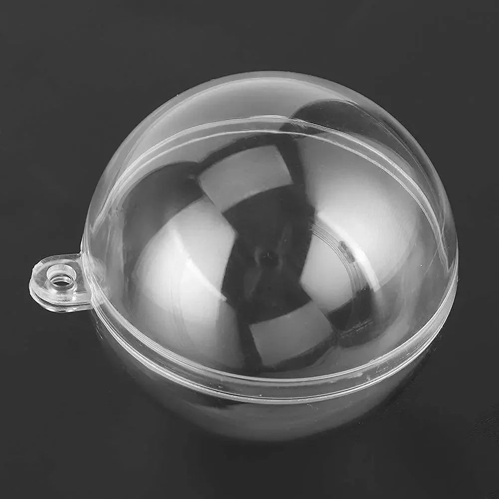 Wholesale Transparent DIY Plastic Ball Ornaments – Fillable Hanging Decoration for Christmas Tree, Wedding & Party Gifts