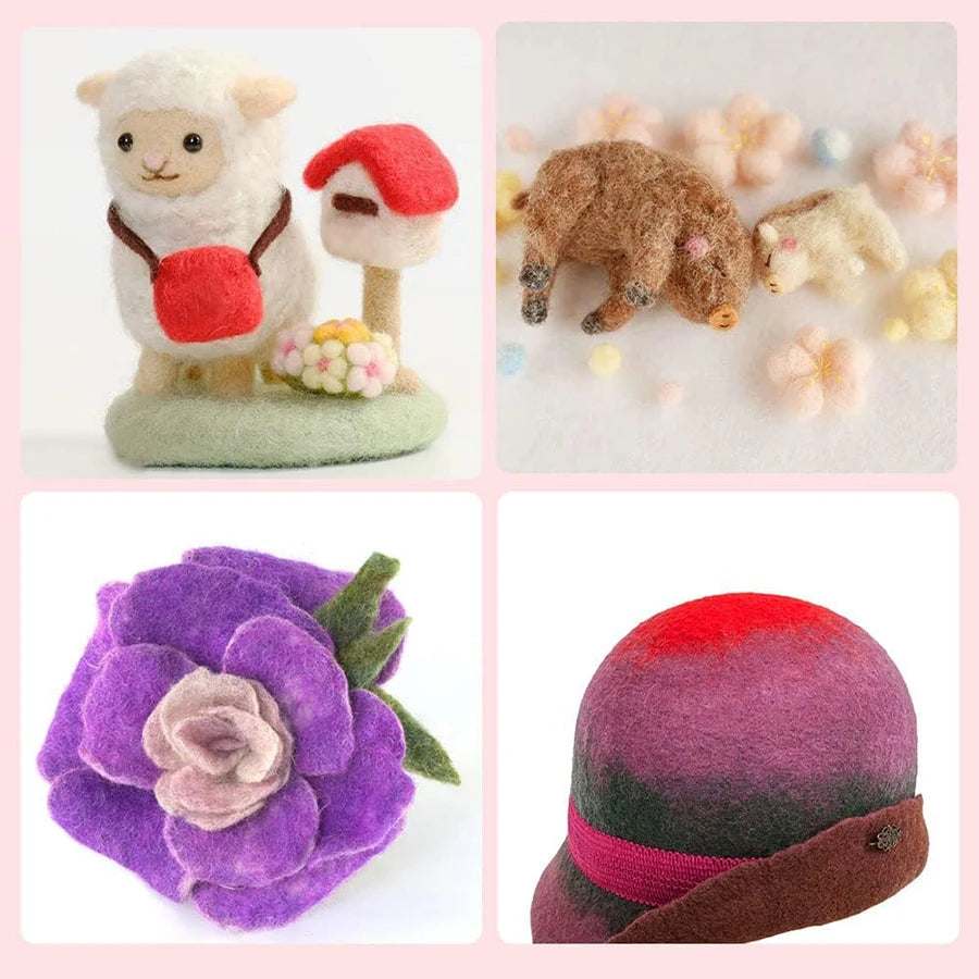 Wool Felting Needles Kit with Wooden Handle Tools Set