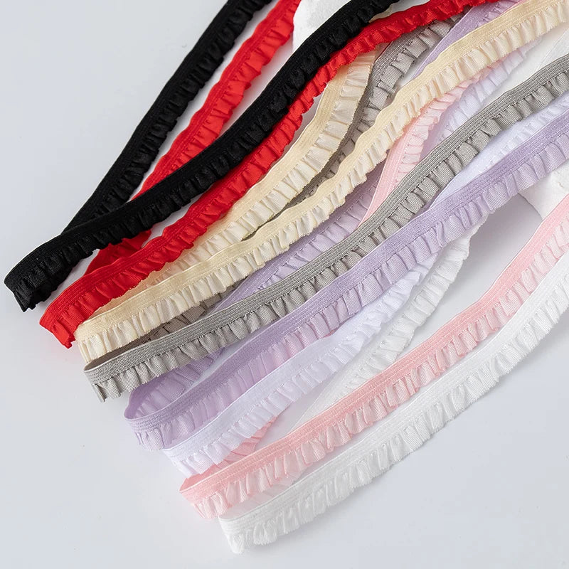 5Meters Elastic Lace Trim Ribbons for Party Dress Decoration Clothing DIY Crafts Supplies Needlework High Quality Sewing Fabric