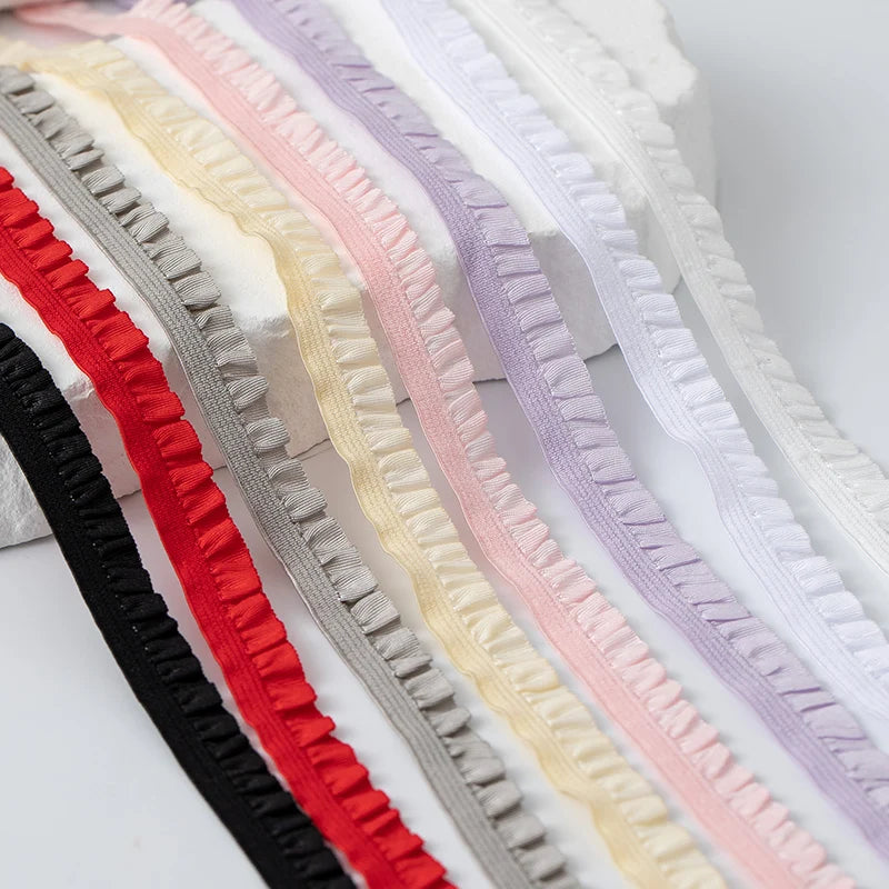 5Meters Elastic Lace Trim Ribbons for Party Dress Decoration Clothing DIY Crafts Supplies Needlework High Quality Sewing Fabric