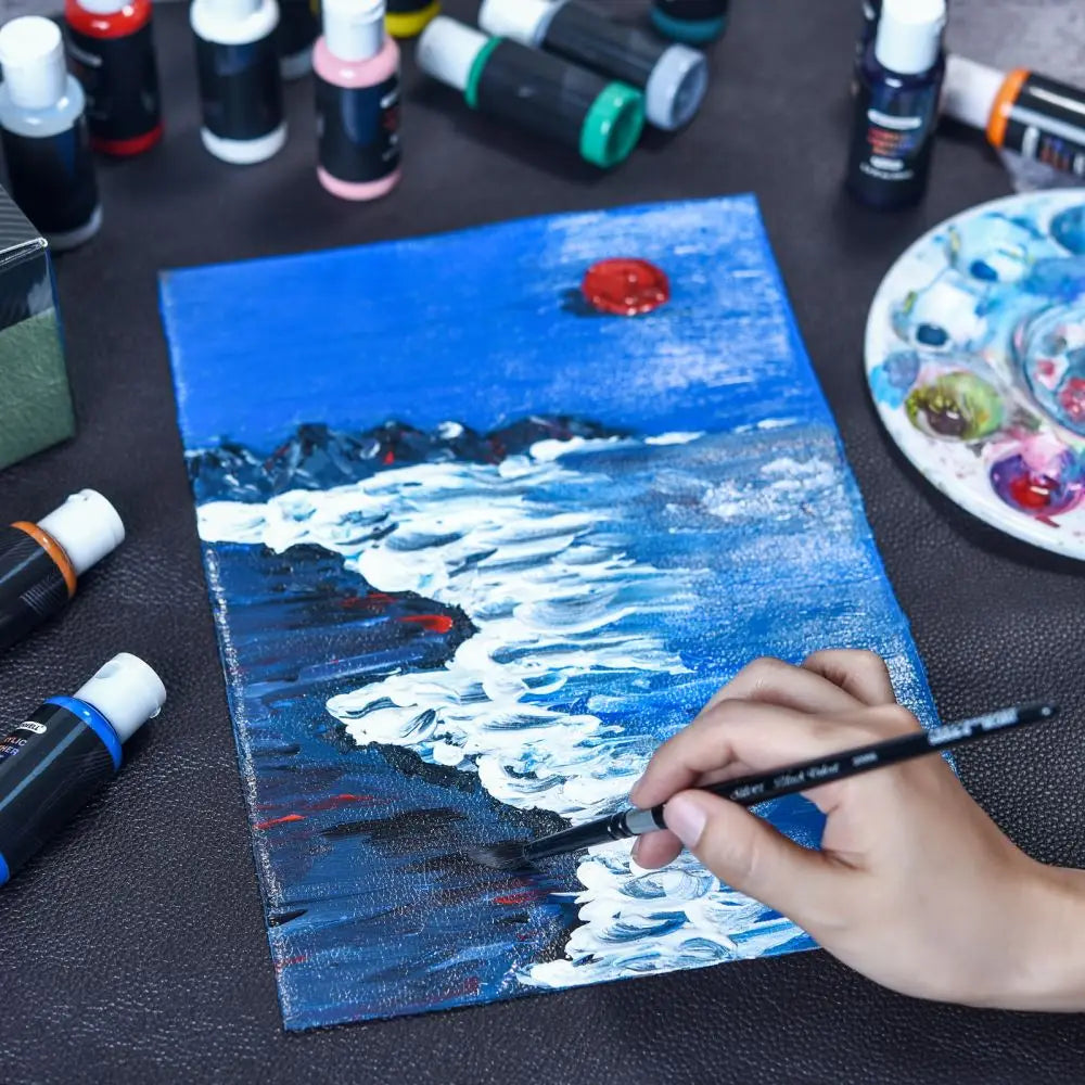 24-Color Acrylic Paint Set – 30ml Bottles for Fabric, Leather, Clothing, and DIY Craft Painting