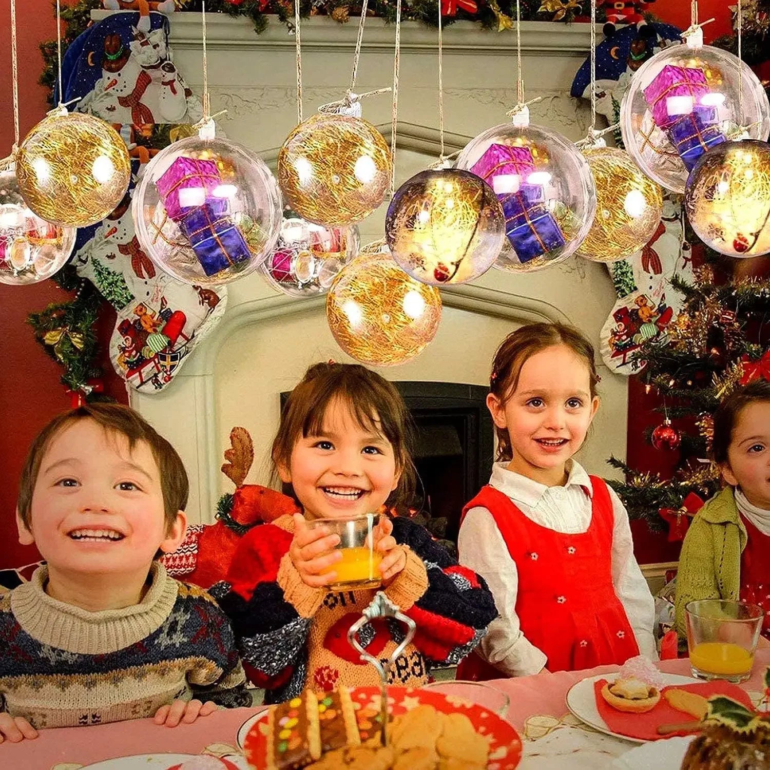 Wholesale Transparent DIY Plastic Ball Ornaments – Fillable Hanging Decoration for Christmas Tree, Wedding & Party Gifts