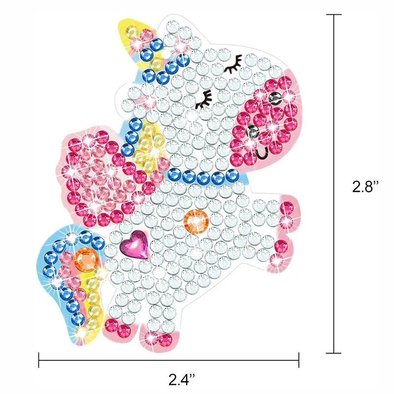 5pcs 5D Diamond Painting by Numbers Make Your Own GEM Keychains Unicorn Mermaid Arts Crafts Kids 8-12 Age Easter Basket Stuffers