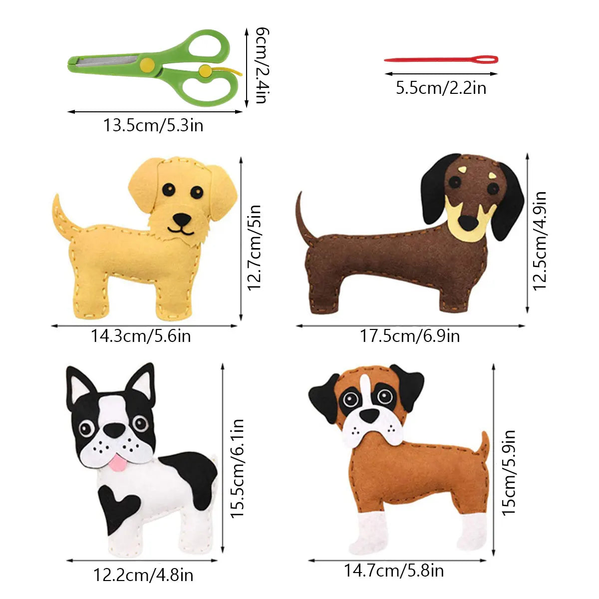 DIY Sewing Animals Craft Kit – Forest Creatures Felt Plush Toys for Kids – Beginner Sewing Set for Creative Play