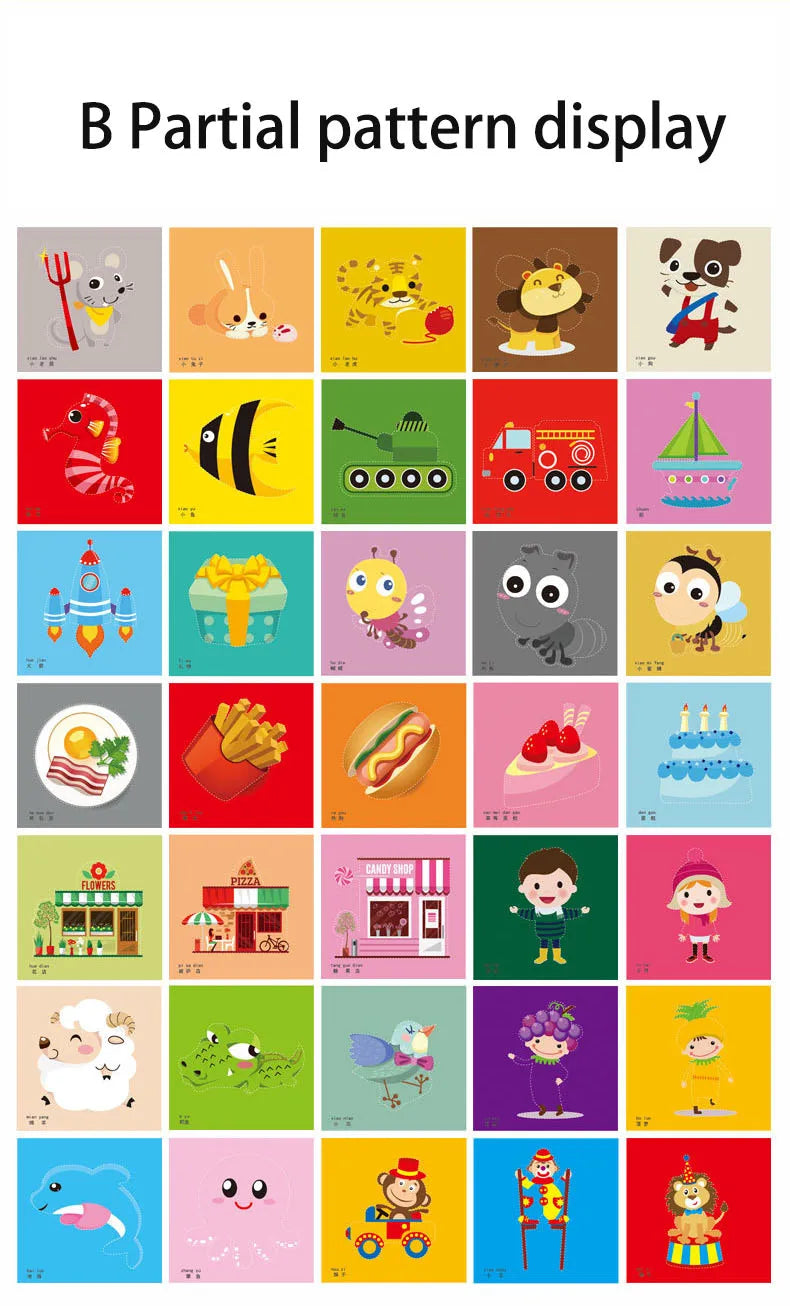 100PCS Handmade Paper Cut Book – Kids DIY Cartoon Scrapbooking & Craft Kit