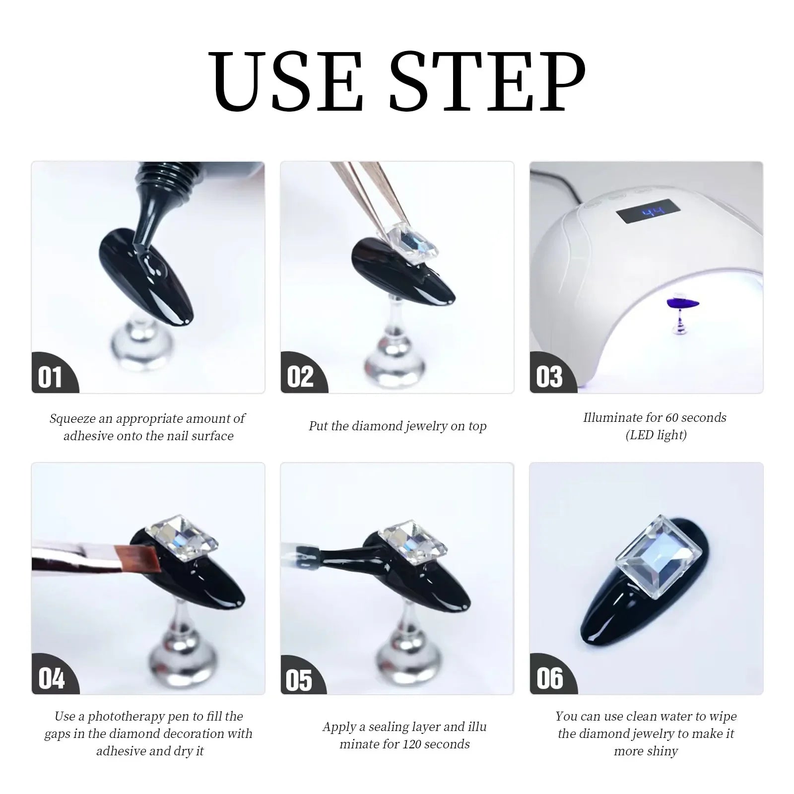 30g Nail Rhinestone Glue Super Strong Gel for Nail Art