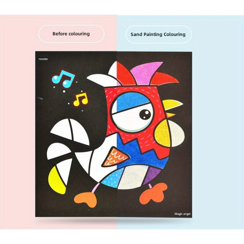 Kids’ Sand Painting Set – DIY Colored Sand Art Kit for Boys and Girls Handmade Craft Toys