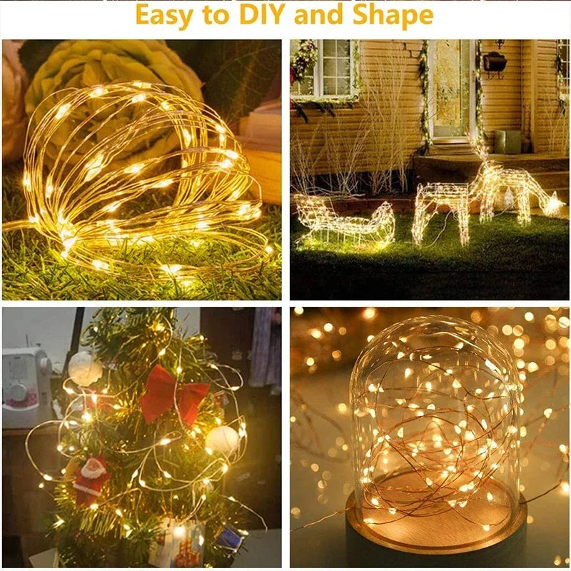 3M LED Curtain String Lights – USB Fairy Lights with 8 Modes for Holiday, Wedding, Party & Home Decor