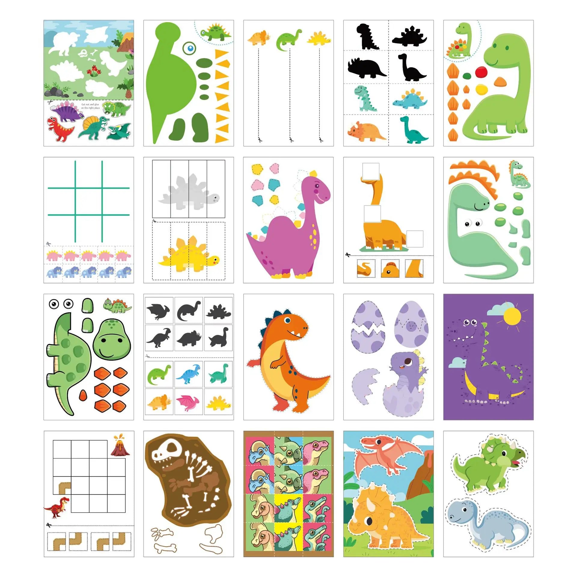 Children Paper-Cutting Book – Cartoon Fun DIY Craft Kit for Kids – Kindergarten Handmade Puzzle & Creative Learning Gift