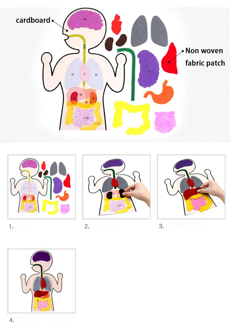 Montessori Non-woven Fabric Lacing Toys for Toddlers Kids Cartoon Animal Sewing Kit Fine Motor Skill Busy Board DIY Art Craft