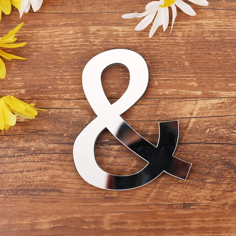 3D Acrylic Mirror Alphabet & House Number Wall Stickers – Decorative DIY Letters and Numbers