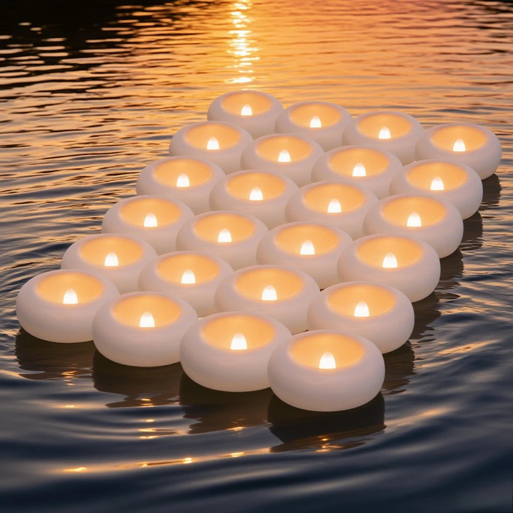 24-Piece Flickering LED Candle Tealights – Flameless Battery Candles with Optional Remote Control for Weddings, Home & Christmas Décor