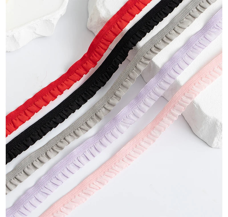 5Meters Elastic Lace Trim Ribbons for Party Dress Decoration Clothing DIY Crafts Supplies Needlework High Quality Sewing Fabric