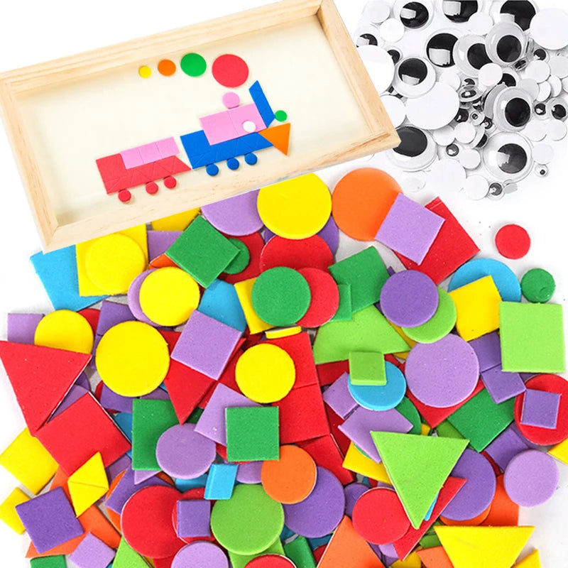 42pcs Wooden DIY Drawing Template Set with Markers – Children’s Drawing Tools & Stencils for Kids Arts and Crafts