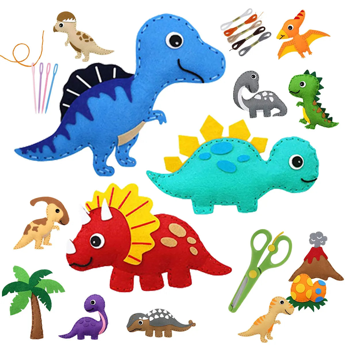 DIY Sewing Animals Craft Kit – Forest Creatures Felt Plush Toys for Kids – Beginner Sewing Set for Creative Play