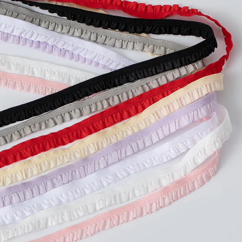 5Meters Elastic Lace Trim Ribbons for Party Dress Decoration Clothing DIY Crafts Supplies Needlework High Quality Sewing Fabric