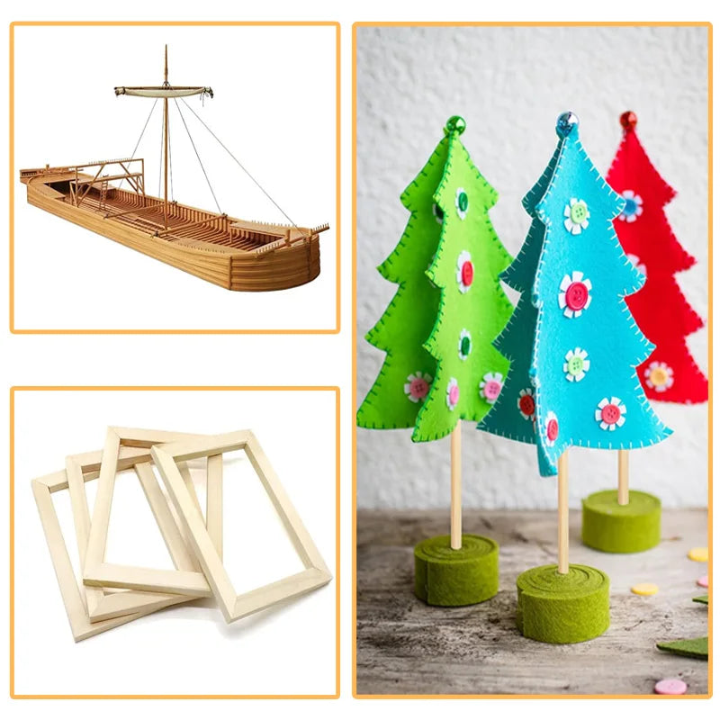 20–50pcs Balsa Wood Sticks Craft Square Rods