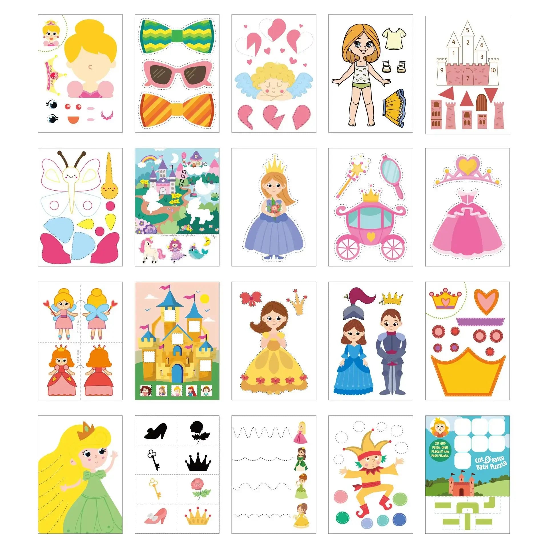 Children Paper-Cutting Book – Cartoon Fun DIY Craft Kit for Kids – Kindergarten Handmade Puzzle & Creative Learning Gift