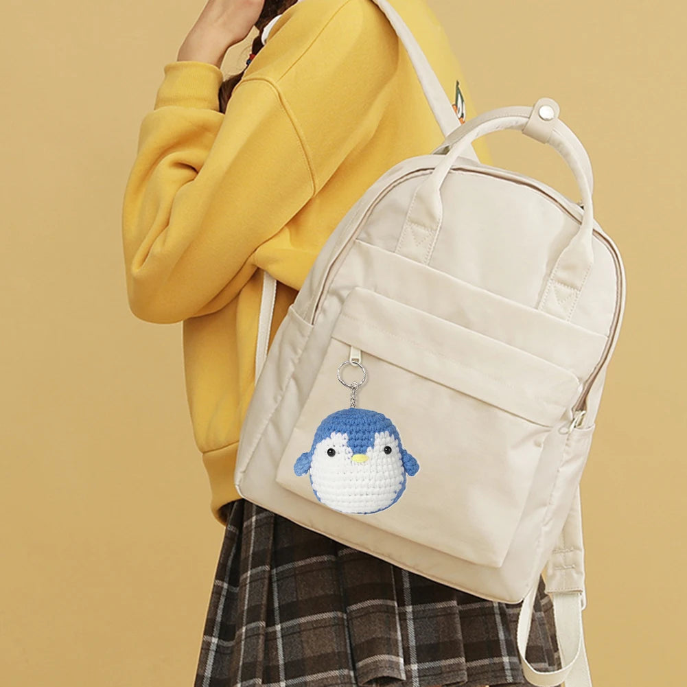 3PCS Beginner Crochet Kit – Frog, Owl, Penguin DIY Animal Set with Tutorials