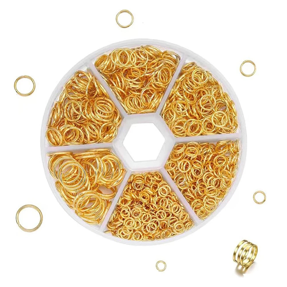 1010-Piece Stainless Steel Jump Ring Set – O Ring Connectors for Jewelry Making and DIY Crafts