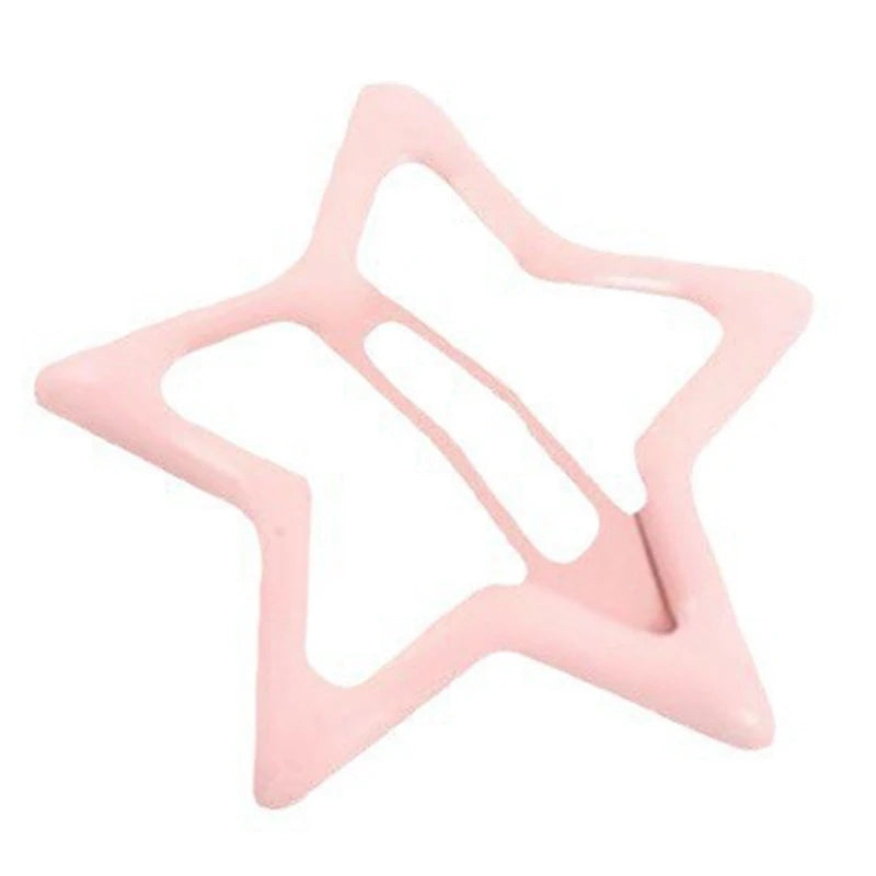 50-Piece Colorful Star Hair Clips – Kawaii Y2K Girls’ Metal Snap Barrettes for Cute Hairstyles and Gifts